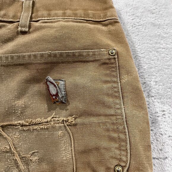 Carhartt B01 BRN Pants 37x30* Double Knee Carpenter Thrashed Distressed VTG USA - Picture 12 of 16